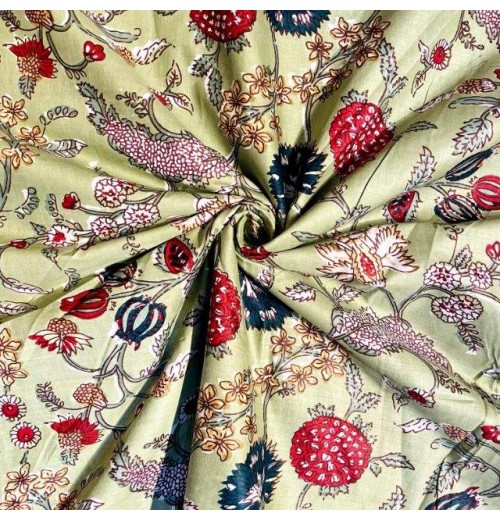Cotton Hand Block Printed Fabric For Wholesale Indian Fabric For Factory Use Dress Material Cotton Hand Block Printed Fabric For Wholesale Indian Fabric For Factory Use Dress Material