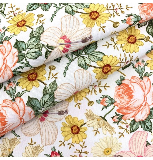 Fashion 100% Cotton Floral Printed Fabric Floral Print Organic Knitted Fabric For Baby Clothing And Dress Fashion 100% Cotton Floral Printed Fabric Floral Print Organic Knitted Fabric For Baby Clothing And Dress
