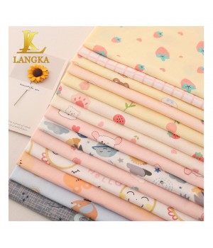 Langka high quality combed 100% organic cotton single jersey knitted anti bacterial printed fabric