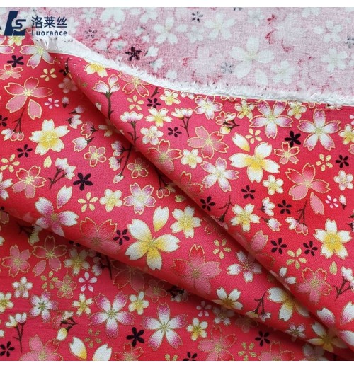 Custom Digital Print sakura Flower Wholesale London Liberty Cotton Fabric for skirt Custom Digital Print sakura Flower Wholesale London Liberty Cotton Fabric for skirt